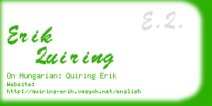 erik quiring business card